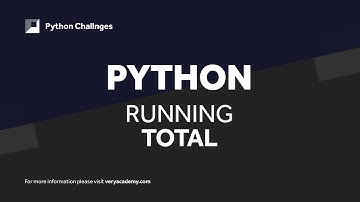 Python Challenge | Running Total