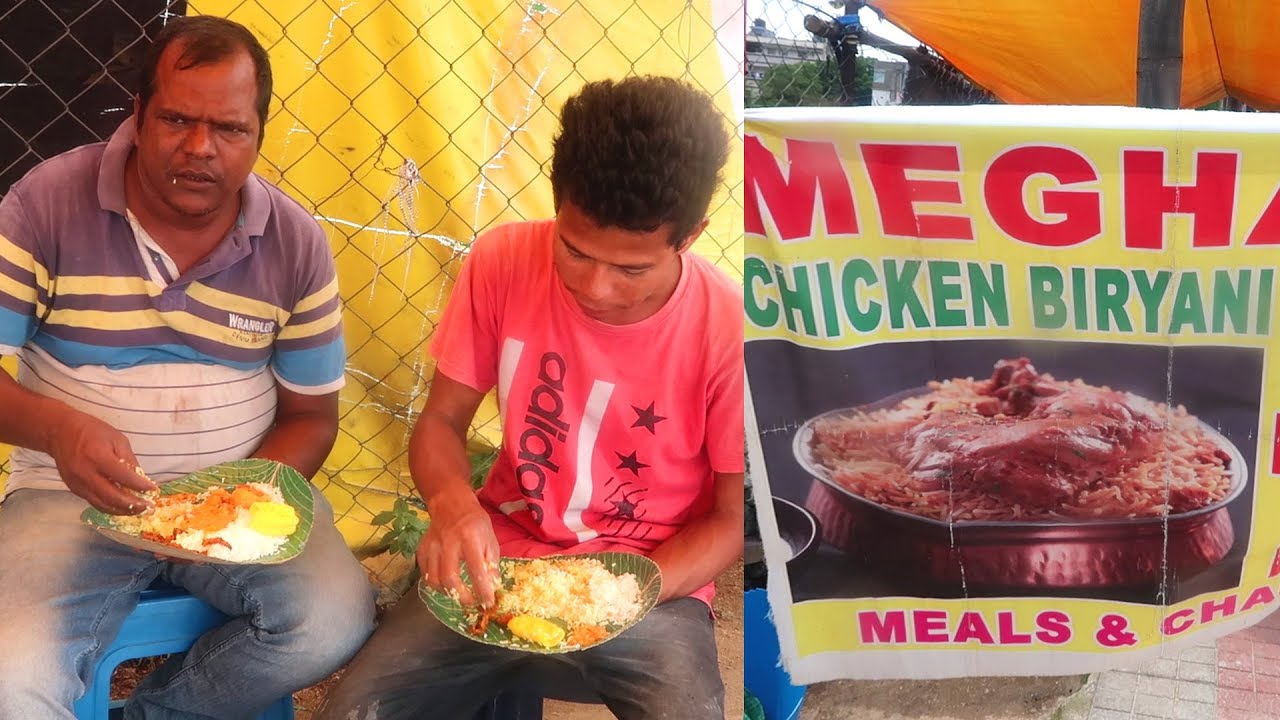 rs 70 road side biryani | low cost meals for hard working people | ayyappa society | MadhaPur | Street Food Zone