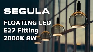 LED Globe Lamp dimmen Smokey Grey met betonnen fitting | SEGULA