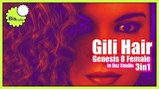 Biscuits Gili Hair 3in1 for G8F for Daz Studio