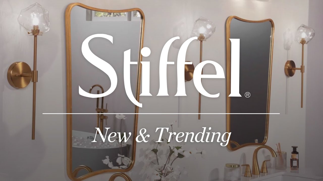 New & Trending - Stiffel Melvan 23 1/2" Wide Golden Bronze Ice Glass Wall Sconce