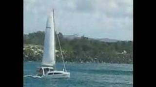 seawind 1160 entering ballina bar