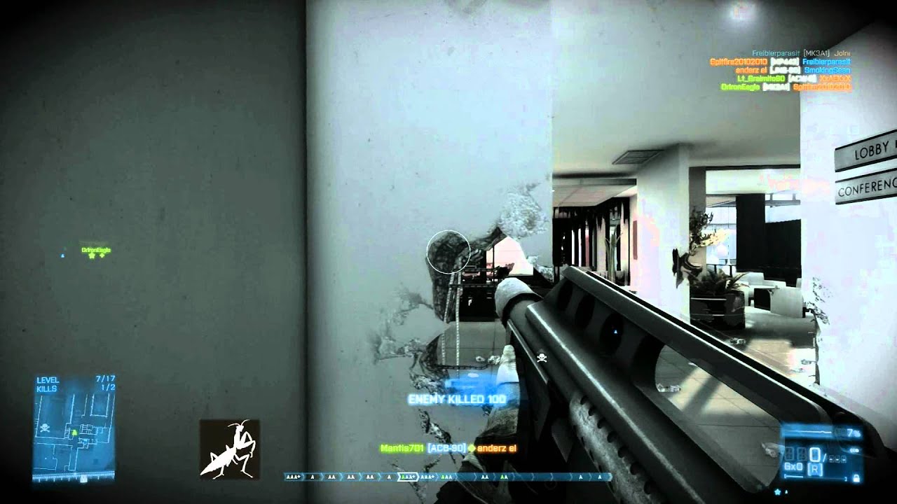Battlefield 3 - Mantis701 & anderz el try to knife each other AGAIN & lag saves the winner AGAIN!