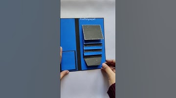 Easy Scrapbook waterfall card 💙✨ | @Craftsbyanjali | #shorts #scrapbook #waterfallcard #diy