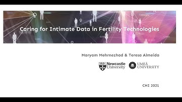 Caring for Intimate Data in Fertility Technologies, ACM CHI 2021