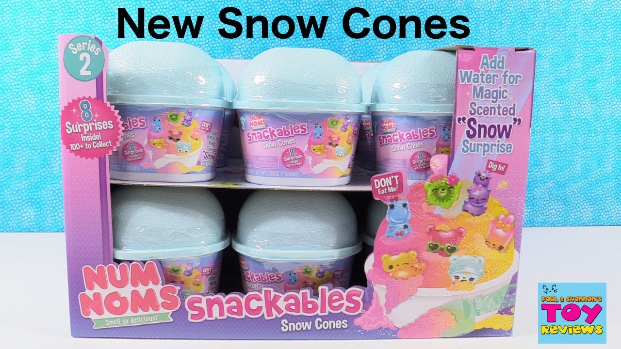 Num Noms Snow Cones Series 2 Snackables Toy Opening | PSToyReviews