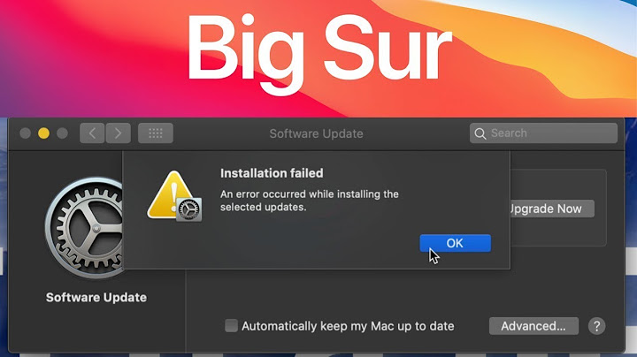 Lỗi An error occurred while installing the selected updates