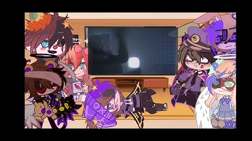 aftons (+ ennard and glitchtrap) reacts to he