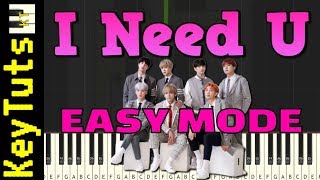 I Need U By Bts - Easy Mode Piano Tutorial Synthesia