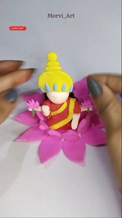 DIY clay maa Laxmi idol #shorts