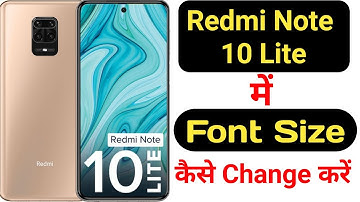 How to change font size in Redmi Note 10 Lite || Redmi Note 10 Lite me font size kaise change kare |