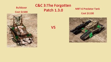 C&C 3: The Forgotten 1.3.0 patch: Bulldozer versus MBT-6 Predator Tank