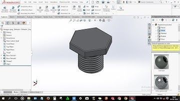 How to design Hexagon plug in solidworks