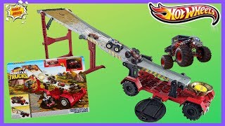 Hot Wheels MONSTER TRUCKS Mega pista camión  Downhill Race and Go con Family Juegos