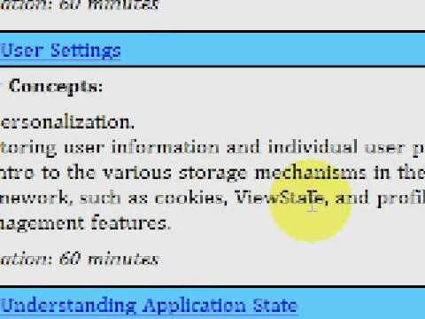 ASP.NET Soup 11 User Settings