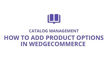 Salesforce eCommerce | Add Products Options in Catalog - WedgeCommerce