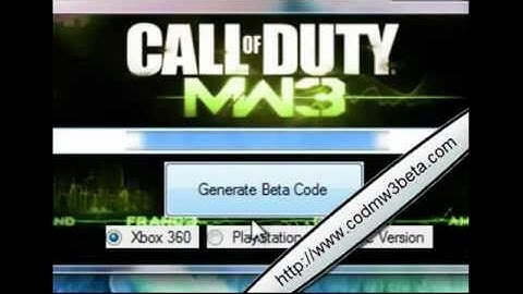 MW3 beta generator