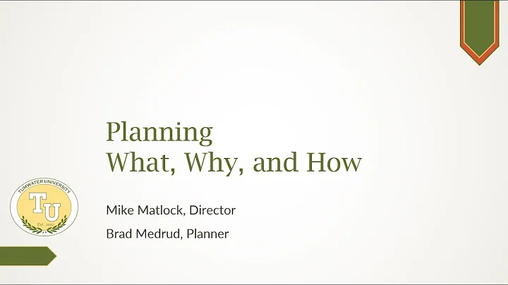 Planning: What, Why, and How with Mike Matlock