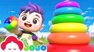 Baby Plays with Colorful Rings | Good Habits Song | Baby JoJo Nursery Rhymes & Kids Songs