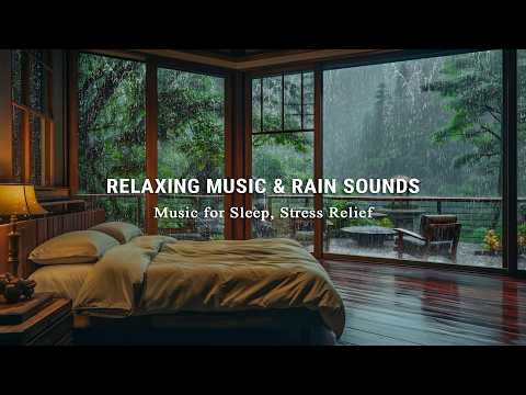 Calm Piano Music with Gentle Rain - Deep Sleep Sounds for Insomnia Relief and Peaceful Night Rest