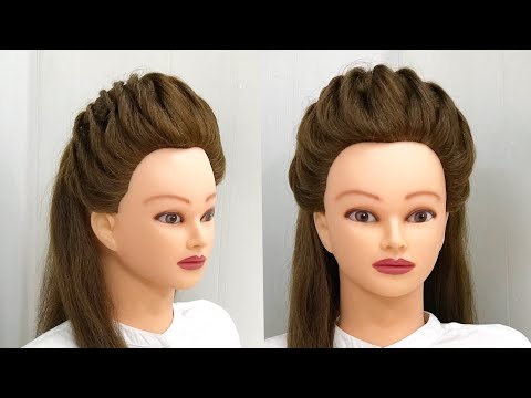 beautiful-puff-hairstyle-with-twist-layers-:-easy-hairstyles