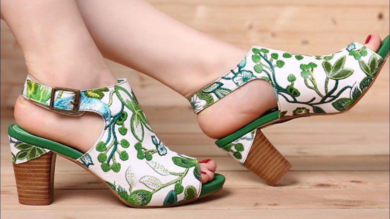 FLOWER FASHION NEW LATEST FORMAL DRESSES SHOES FOOTWEAR SANDAL