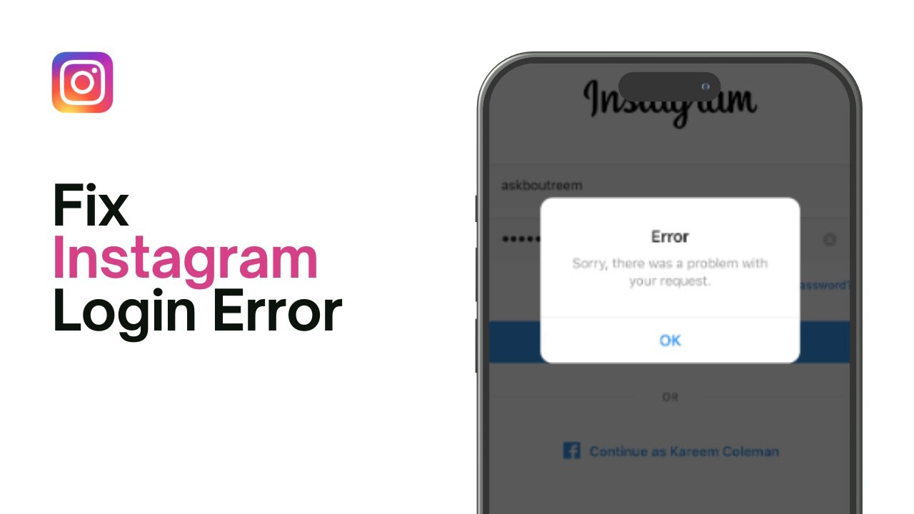Fix Sorry There Was A Problem With Your Request Instagram 2024 (iOS ...