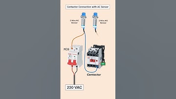 2 wire proximity AC sensor connection with contactor. #ytshorts #shorts #electrical