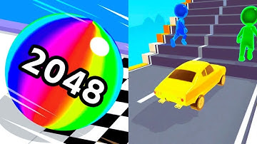 Shape Shifting VS Ball Run 2048: merge number || Max Level Android, IOS Gameplay