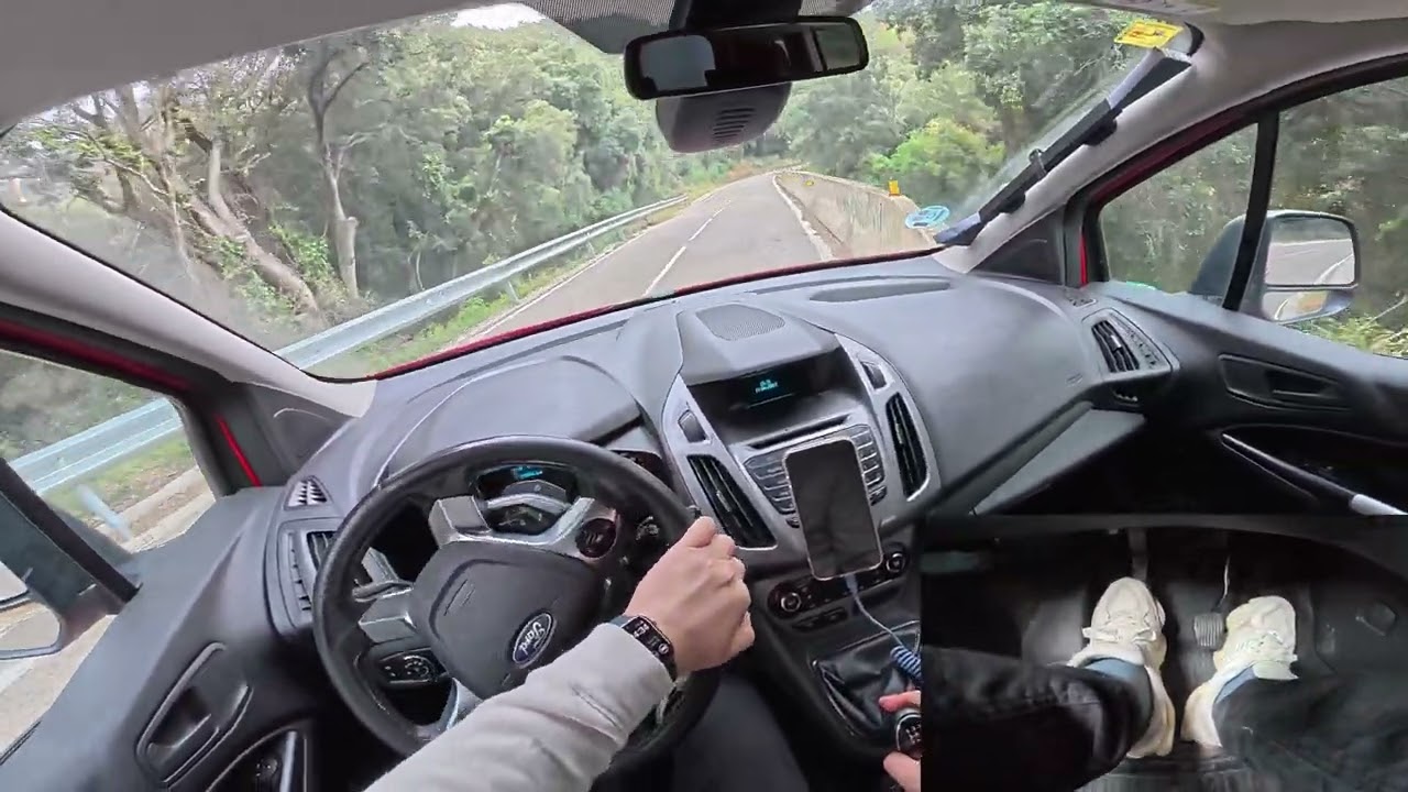 Engine Sound ASMR 🚗⛰️ | Mountain Driving, Sharp Curves & Pure Manual Control | FORD TRANSIT CONNECT