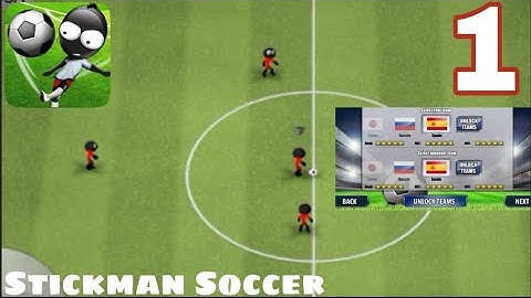 Stickman Soccer - Gameplay Walkthrough Part 1 - Tutorial & Medium (iOS, Android)