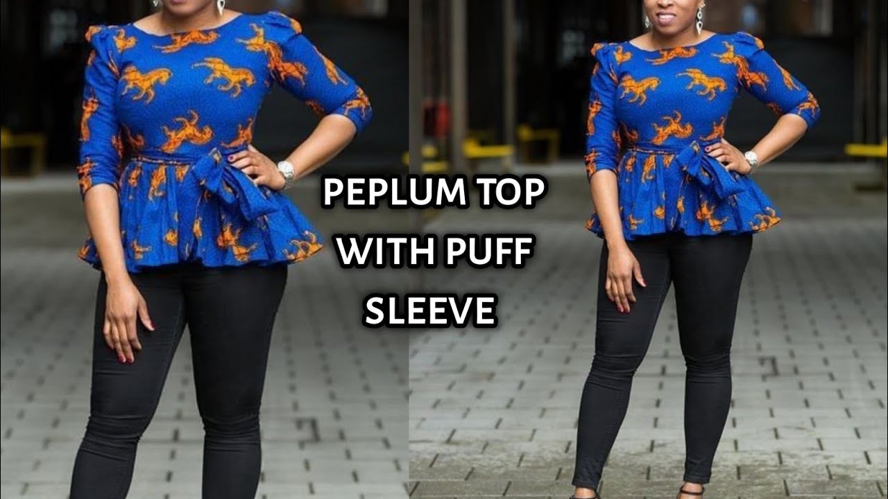how to make peplum top with puff sleeve || cutting and stitching very easy step by step