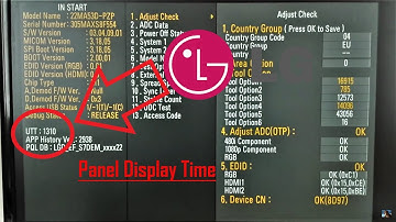 LG TV Display Total Usage Hours ( UTT ) and Hours Reset through Service Menu codes