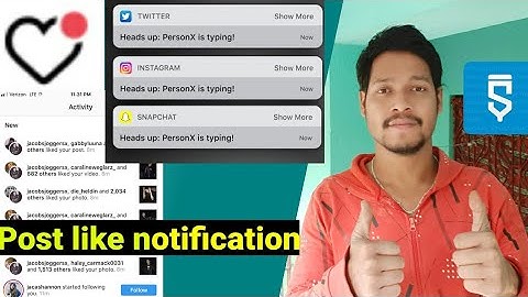 post like notification Activity project in sketchware pro #AndroidAppdeveloper #sketchware