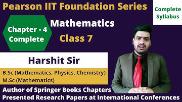 Pearson IIT Foundation Series Class-7 Chapter - 4 (Complete) | IIT Foundation Mathematics | Olympiad