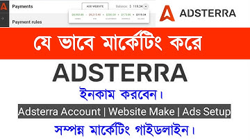 How to earn adsterra ads  Marketing guideline  Bangla tutorial 2026