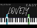 Billie Eilish x Khalid - Lovely | EASY Piano Tutorial