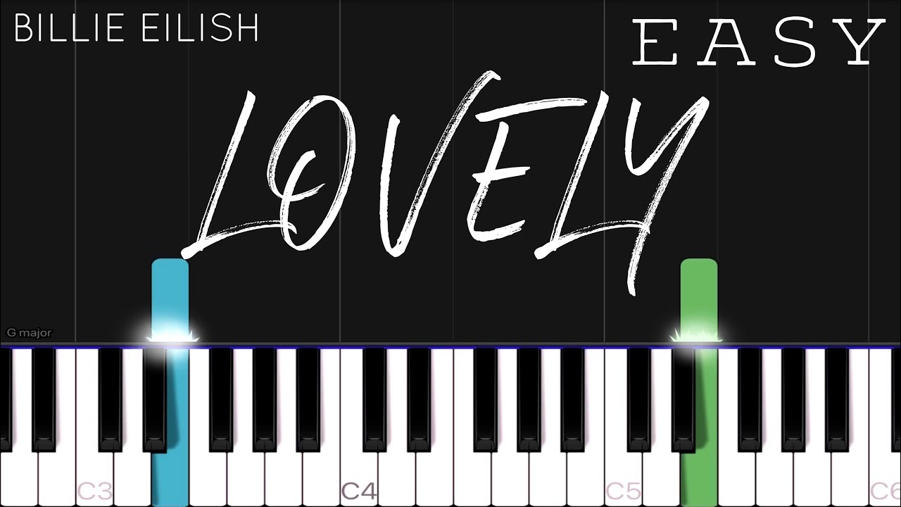 Billie Eilish x Khalid - Lovely | EASY Piano Tutorial - YouTube