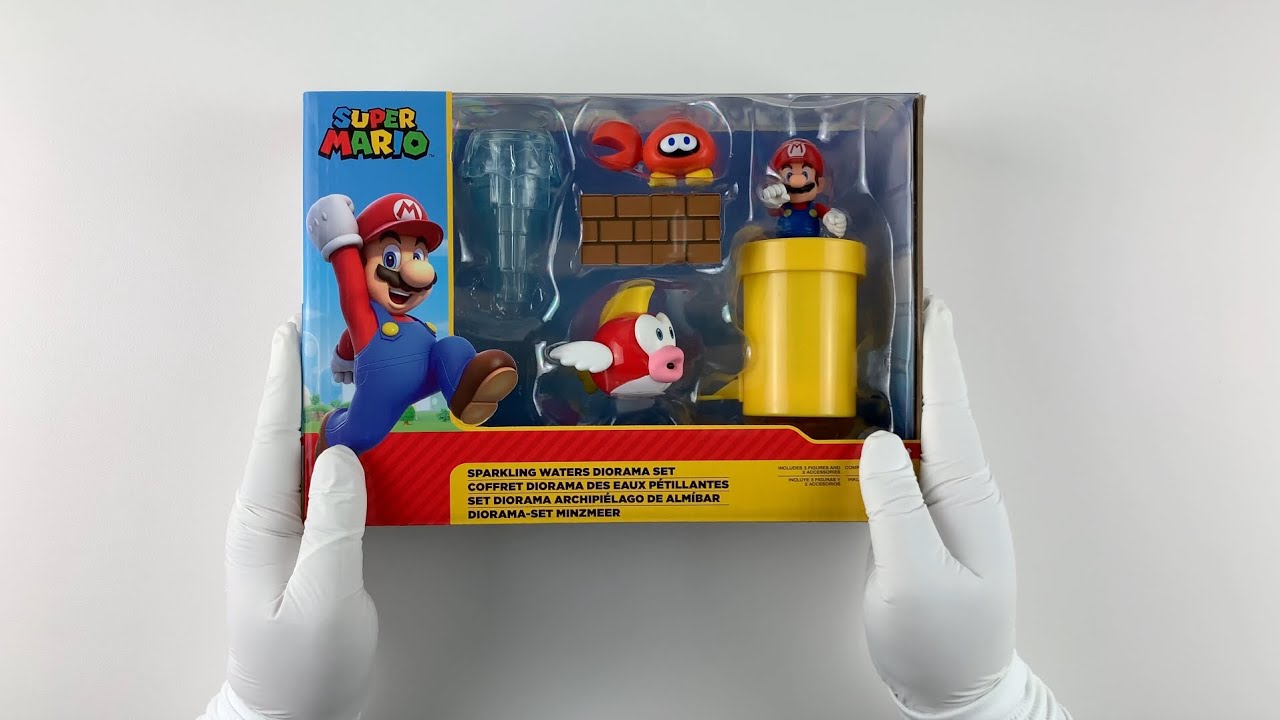 Super Mario Sparkling Waters Diorama Set Unboxing 1