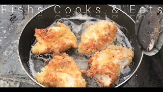 Fishs Cooks and Eats - Catch and Cook Newport RI Tautog aka blackfish sandwich