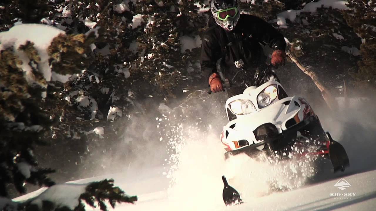 Snowmobiling in Big Sky, Montana YouTube