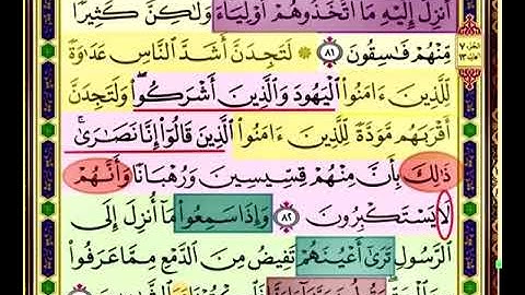 باقي النصف الاول من صفحة 121 من سورة المائدة الايات من 81-83 مكررة بصوت الشيخ محمود الحصري