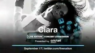 CIARA BEAUTY MARKS TOUR LIVE STREAM LIVE NATION PROMO (IT WAS CANCELLED )