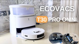 รีวิว ECOVACS T30 PRO OMNI พร้อม AI แท่นชาร์จดูดฝุ่นออก ซักผ้าถูเองได้ หุ่นยนต์ดูดฝุ่นถูพื้นอัจฉริยะ