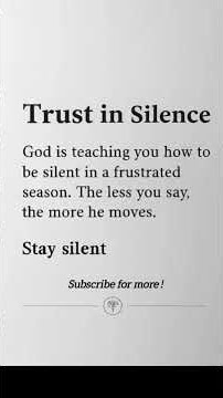 Trust in Silence