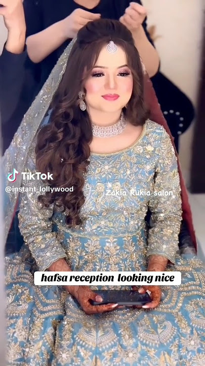 Hafsa Khan reception look #lollywood #tiktoker #couple #wedding #shafsa #shaheer #hafsa #walima
