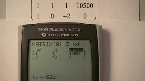 Reducing a Matrix to reduced row echelon form using rref in the TI-84