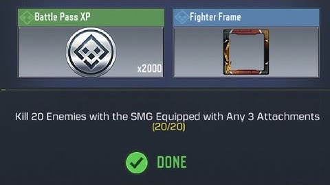 COD Mobile Kill 20 Enemies with the SMG Equipped with Any 3 Attachments Task complete