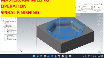 MASTERCAM Milling|| SPIRAL operation ||3D FINISHING TOOLPATH || MASTERCAM 2021||