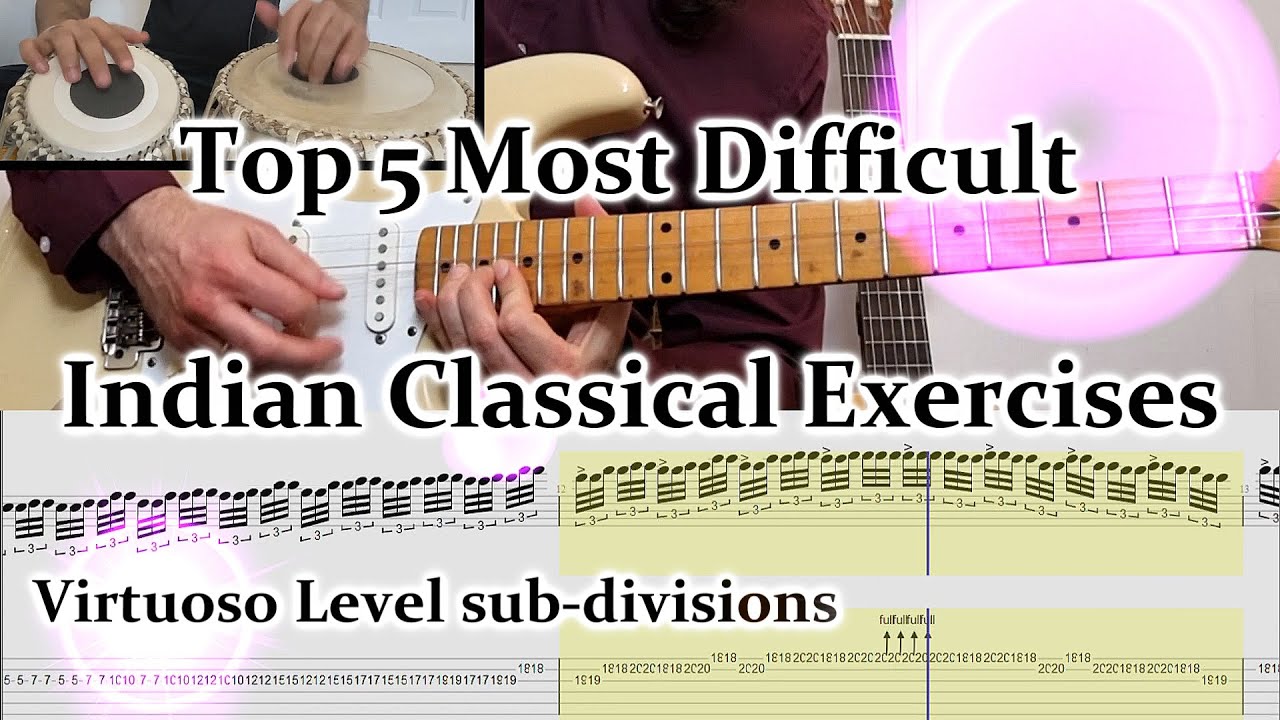 Top 5 Most Difficult Indian Classical Exercises for Guitar - Raag Jog, Hansadhwani, Malkauns & more